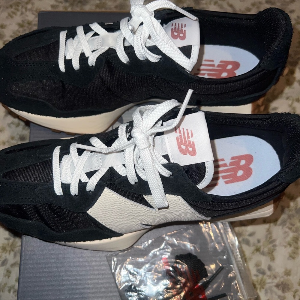 New Balance Black and White Athletic Shoes